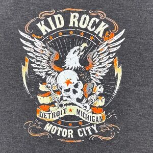 Vintage Kid Rock Detroit Motor City Eagle Skull Tank Top Women's XL Gray